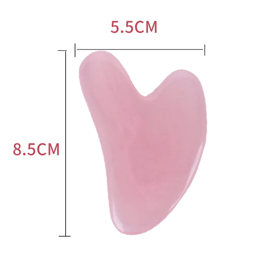 1Pc Pink Resin Jade Roller for Face - Jade Gua Sha Rose Quartz Face Roller for Aging Wrinkles and Puffiness Massage Set