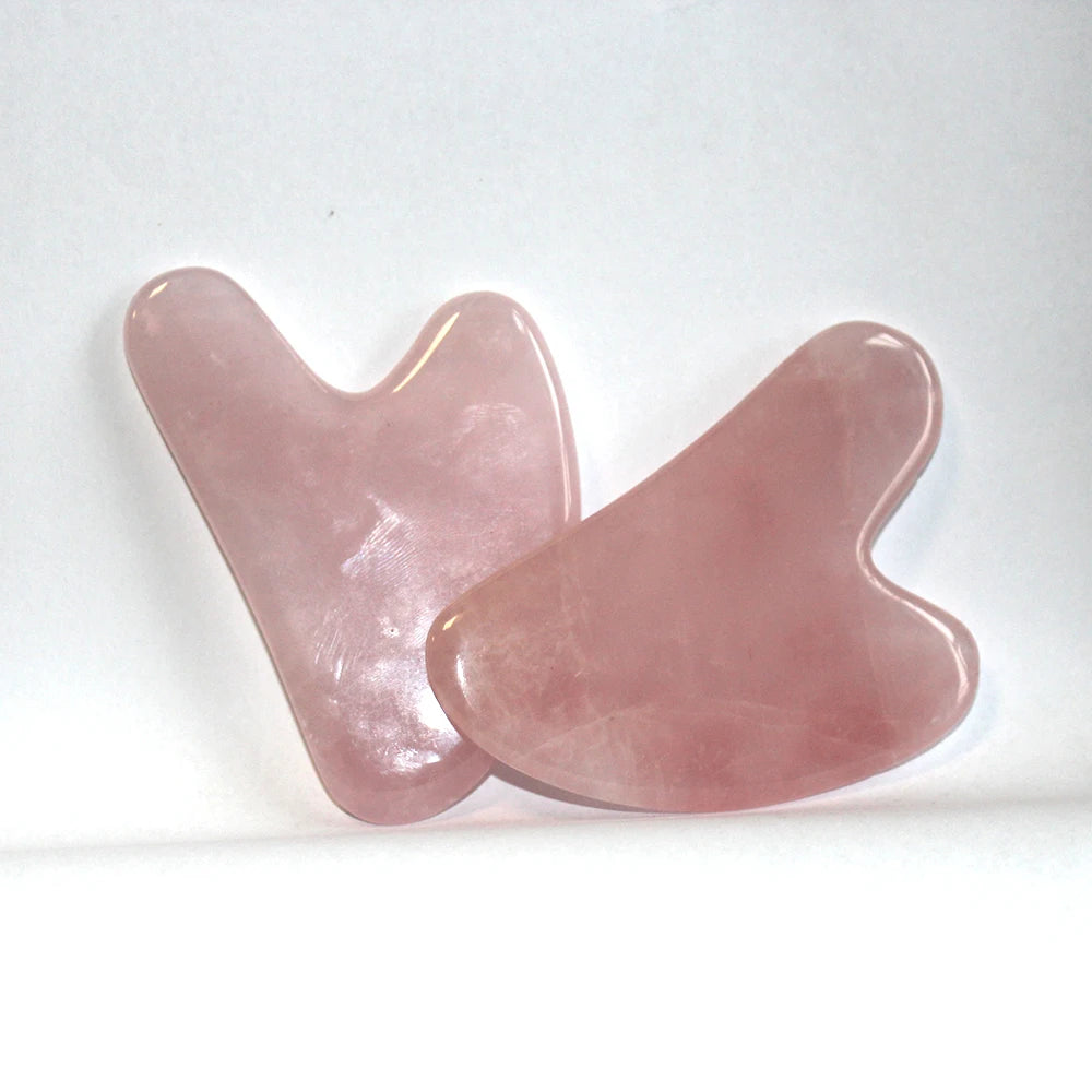 Rose Quartz Gua Sha Board – Face & Eye Massage