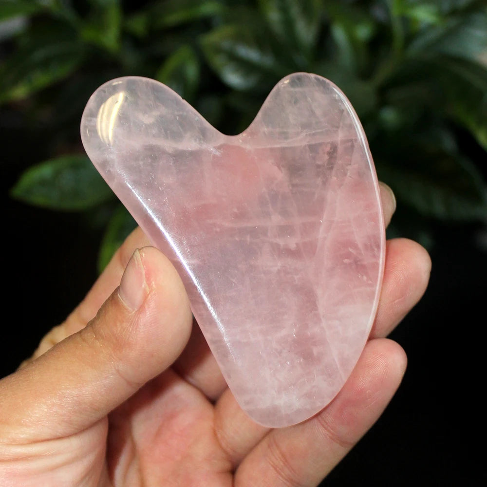 Rose Quartz Gua Sha Board – Face & Eye Massage