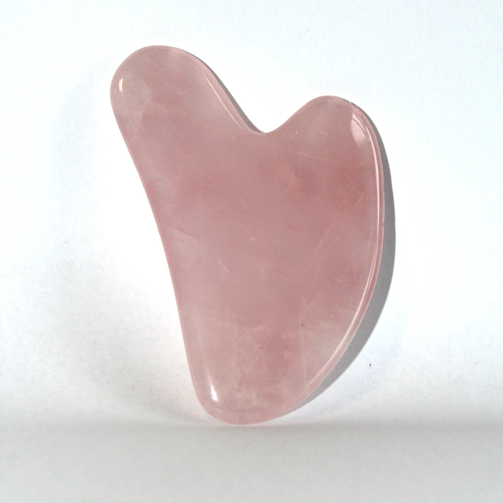 Rose Quartz Gua Sha Board – Face & Eye Massage