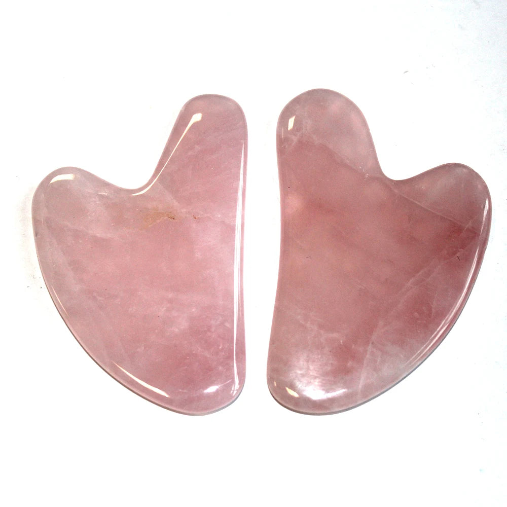 Rose Quartz Gua Sha Board – Face & Eye Massage