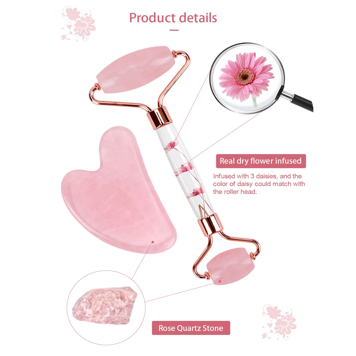 Jade Gua Sha & Roller Face & Body Massage Set