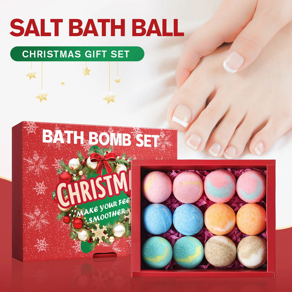 Sea Salt Bath Bomb Gift Set – 12 Pcs Foot Spa