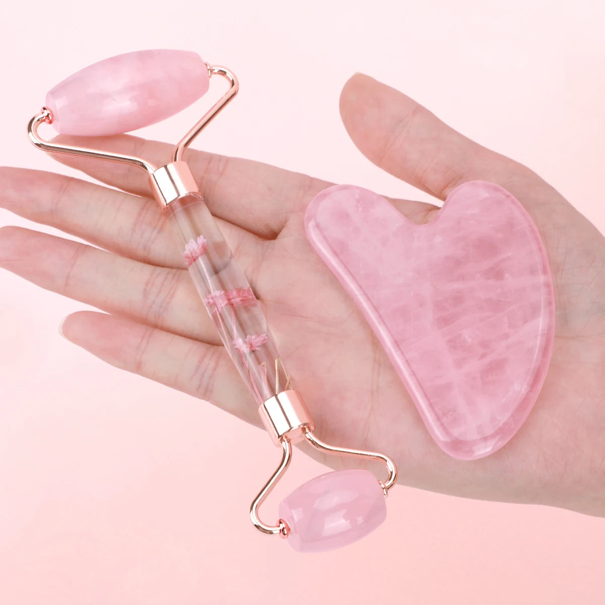 Jade Gua Sha & Roller Face & Body Massage Set