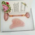 Rose Quartz Gua Sha & Jade Facial Roller Set