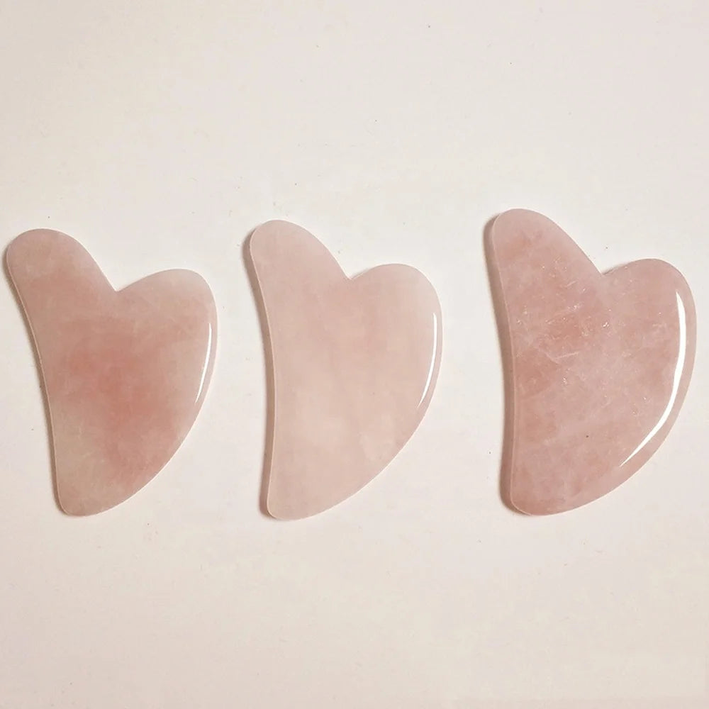 Rose Quartz Gua Sha & Jade Facial Roller Set