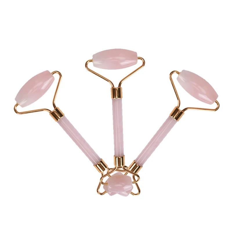 Rose Quartz Gua Sha & Jade Facial Roller Set