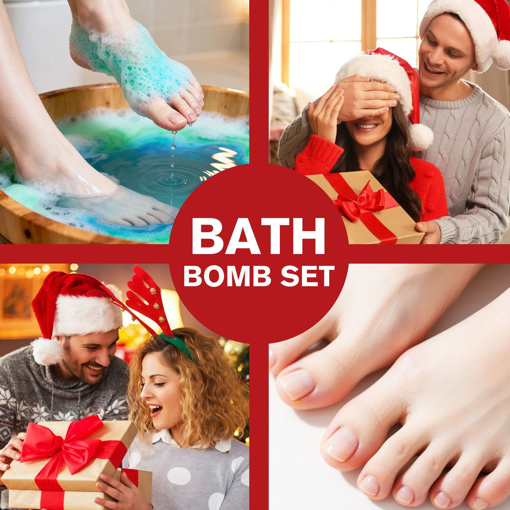 Sea Salt Bath Bomb Gift Set – 12 Pcs Foot Spa