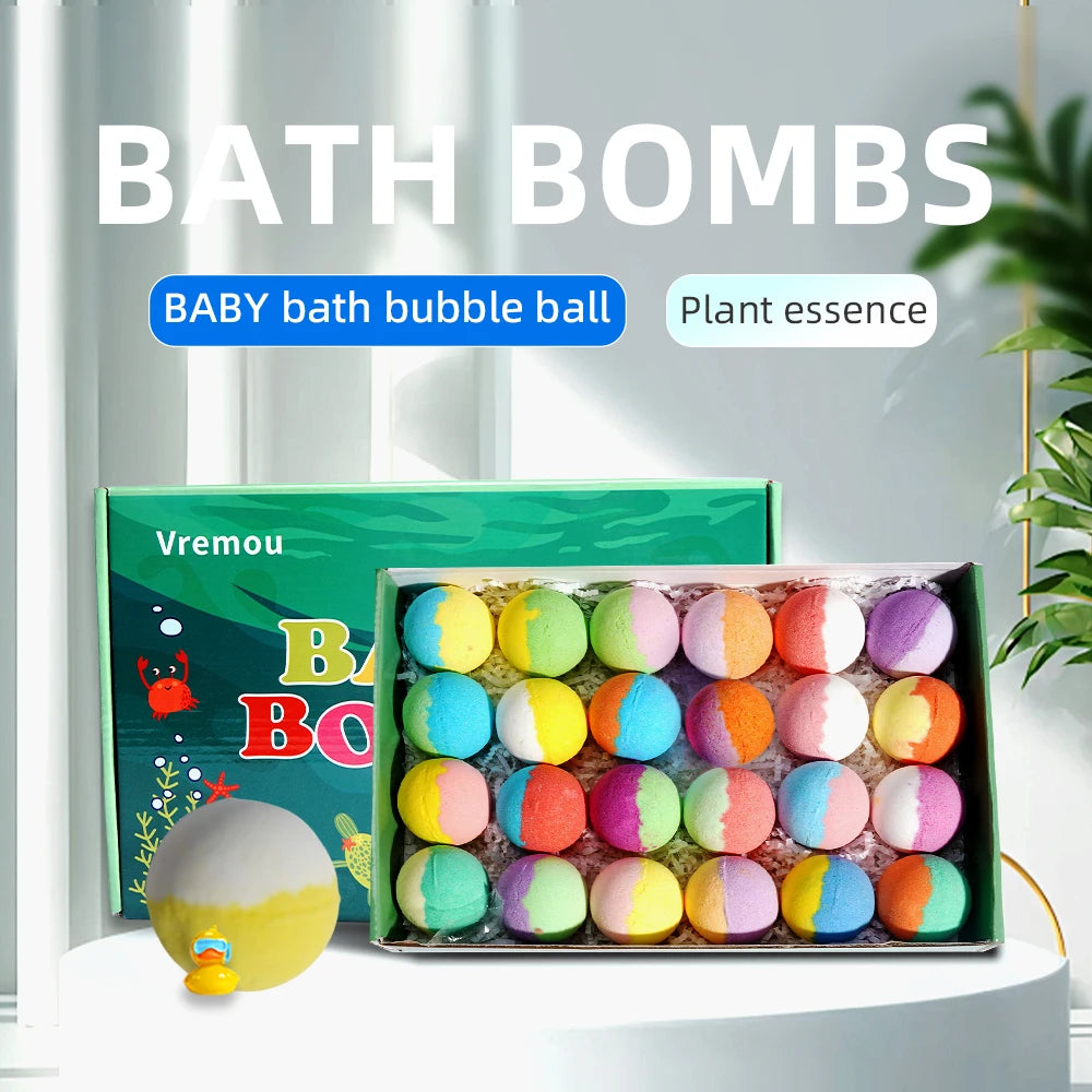 Kids Bath Bombs Gift Set with Surprise – 24 Pack